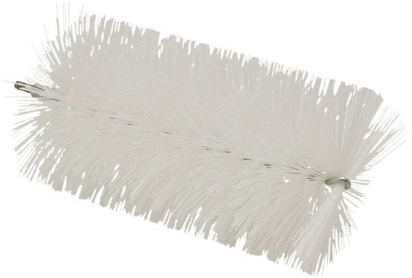 Vikan - 3-1/2" Diam Polyester Tube Brush - 7-1/2" OAL, 7" Head Length, Stainless Steel Handle - Exact Tooling