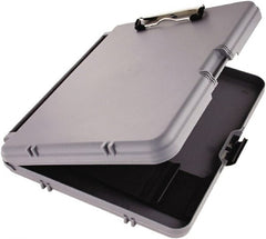 Saunders - 2-1/8" Long x 10-3/4" Wide, Clip Board - Charcoal & Gray - Exact Tooling