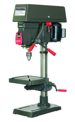 15" HD Bench Model Drill Press; Step Pulley; 16 Speed; 1/2HP 120/240V Motor; 185lbs. - Exact Tooling
