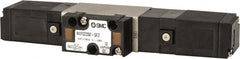 SMC PNEUMATICS - 0.8 CV Flow Rate, Double Solenoid Pilot Operated Valve - 5 Port, 2 Position, 1/4" NPT Inlet, 24 V - Exact Tooling