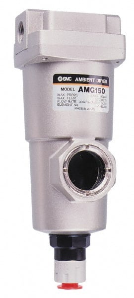 SMC PNEUMATICS - 2" NPT Pipe, 424 CFM Refrigerated Air Dryer - 75 kw, 16-3/4" Long, Open Auto Drain - Exact Tooling