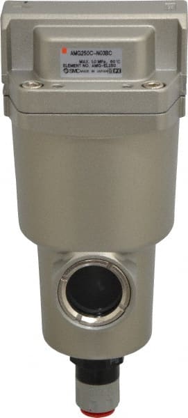 SMC PNEUMATICS - 3/8" NPT Pipe, 26 CFM Refrigerated Air Dryer - 5.5 kw, 6-7/8" Long, Closed Auto Drain - Exact Tooling