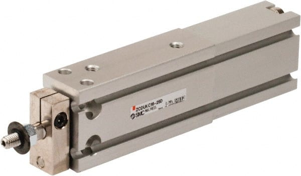 SMC PNEUMATICS - 16mm Bore x 25mm Stroke Vacuum Cylinder - 85 psi, 135.5mm OAL - Exact Tooling