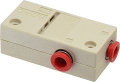 SMC PNEUMATICS - 0.7mm Nozzle High Pressure Vacuum Ejector Valve - 1/4" Tube Outside Diam Supply Port x 1/4" Tube Outside Diam Vacuum Port, 26 psi Pressure, 0.71 CFM Air Consumption & 0.42 CFM Max Suction Flow - Exact Tooling