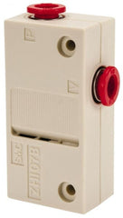 SMC PNEUMATICS - 0.7mm Nozzle High Suction Flow Vacuum Ejector Valve - 1/4" Tube Outside Diam Supply Port x 1/4" Tube Outside Diam Vacuum Port, 14 psi Pressure, 0.71 CFM Air Consumption & 0.71 CFM Max Suction Flow - Exact Tooling