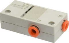 SMC PNEUMATICS - 1mm Nozzle High Suction Flow Vacuum Ejector Valve - 1/4" Tube Outside Diam Supply Port x 1/4" Tube Outside Diam Vacuum Port, 14 psi Pressure, 1.2 CFM Air Consumption & 1.20 CFM Max Suction Flow - Exact Tooling