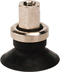 SMC PNEUMATICS - M5x0.8 Female Port, 20" Pad Diam, Flat, Vertical Vacuum Pad - NBR - Exact Tooling