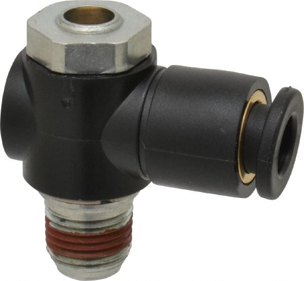 ARO/Ingersoll-Rand - 1/8" Male NPT x 1/4" Female NPT Right Angle Flow Control Valve - Exact Tooling