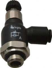 Legris - 4mm Tube OD x 1/8 Male BSPP Compact Meter Out Flow Control Valve - 14.5 to 145 psi, Nylon - Exact Tooling