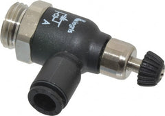 Legris - 6mm Tube OD x 1/4 Male BSPP Compact Meter Out Flow Control Valve - 14.5 to 145 psi, Nylon - Exact Tooling