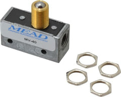 Mead - 3 Way Pilot Air Valve - 1/8" NPT Inlet, Ball Roller - Exact Tooling