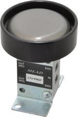 Mead - 0.24 CV Rate Ergonomic Low Stress Valve - 14 CFM, 125 Max psi, Foot Mount - Exact Tooling