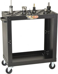 Huot - 24 Tool Capacity, 40 Taper Size SpeedyScoot CNC Tool Cart - Exact Tooling