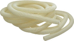 Hi-Tech Duravent - 3/4" ID, 30 Hg Vac Rating, 40 psi, Polyurethane Vacuum & Duct Hose - 25' Long, Clear with Opaque Helix, 2-1/4" Bend Radius, -20 to 180°F - Exact Tooling