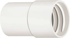 Hi-Tech Duravent - 1-1/4" Screw-On Hose Cuff - PVC, White - Exact Tooling