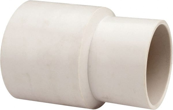 Hi-Tech Duravent - 1-3/4" Screw-On Hose Cuff - PVC, White - Exact Tooling
