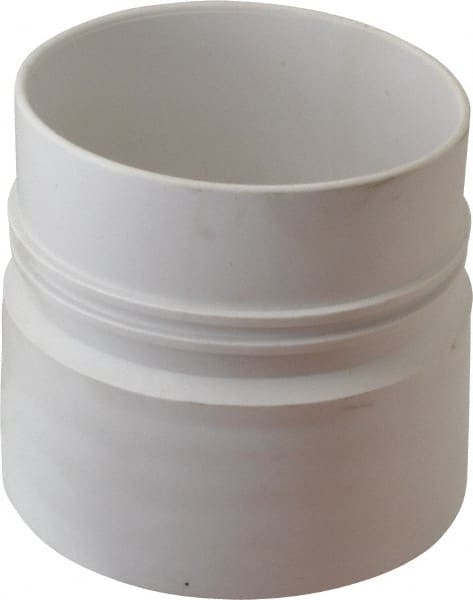 Hi-Tech Duravent - 4" Screw-On Hose Cuff - PVC, White - Exact Tooling