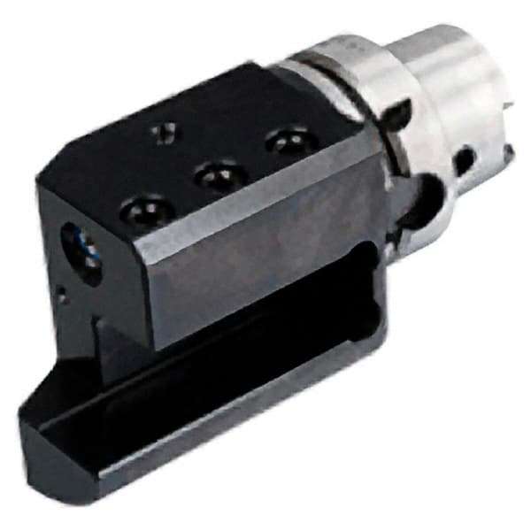 Iscar - Left Hand Cut, HSK63A Modular Connection, Square Shank Lathe Modular Clamping Unit - Through Coolant - Exact Tooling