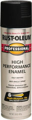 Rust-Oleum - Black, Semi Gloss, Rust Proof Enamel Spray Paint - 14 Sq Ft per Can, 15 oz Container, Use on Multipurpose - Exact Tooling