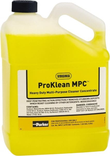 Parker - 1 Gal HVAC Coil Cleaner - For Electronic Air Cleaners, Permanent Air Filters, Evaporator & Condenser Coils - Exact Tooling