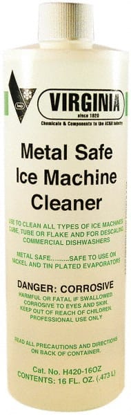 Parker - 16 oz Bottle Metal Safe Ice Machine Cleaner & Scale Remover - For Ice Machines: Cube, Tube, Flake & Commercial Dishwasher - Exact Tooling