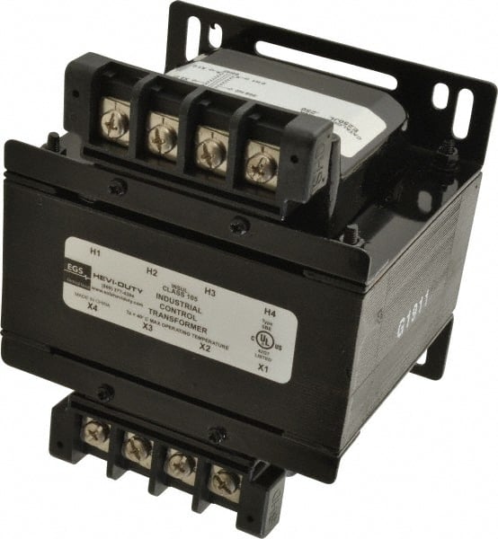 Sola/Hevi-Duty - 1 Phase, 1/4 kVA, Control Transformer - 60 Hz, 5.21 Inch Deep x 3.89 Inch High, 131°F Temp Rise - Exact Tooling