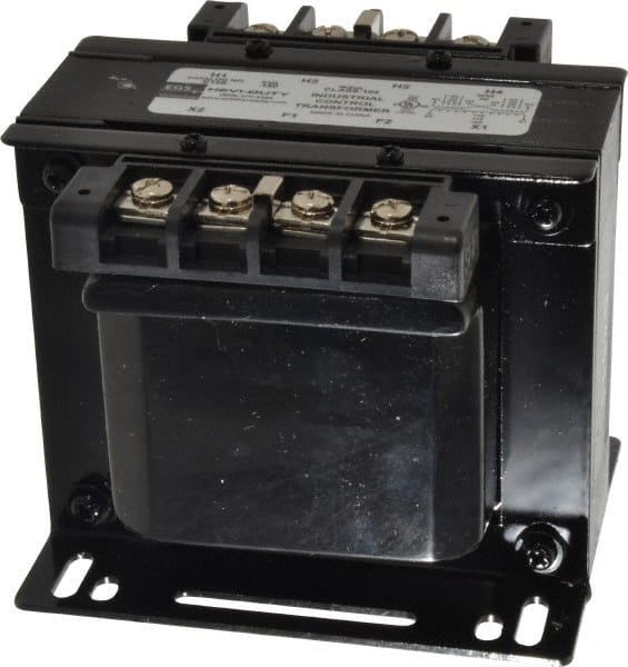 Sola/Hevi-Duty - 1 Phase, 0.15 kVA, Control Transformer - 2 Input, 1 Output Winding, 60, 50/60 at 220 V x 440 V, 50/60 at 230 V x 460 V Hz, 4.48 Inch Deep x 3.89 Inch High, 131°F Temp Rise - Exact Tooling
