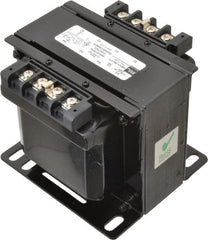 Sola/Hevi-Duty - 1 Phase, 0.35 kVA, Control Transformer - 2 Input, 1 Output Winding, 60, 50/60 at 220 V x 440 V, 50/60 at 230 V x 460 V Hz, 5.53 Inch Deep x 4.53 Inch High, 131°F Temp Rise - Exact Tooling