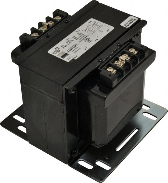 Sola/Hevi-Duty - 1 Phase, 0.75 kVA, Control Transformer - 2 Input, 1 Output Winding, 60, 50/60 at 220 V x 440 V, 50/60 at 230 V x 460 V Hz, 6.93 Inch Deep x 5.56 Inch High, 131°F Temp Rise - Exact Tooling