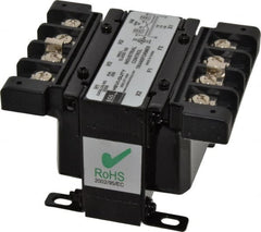 Sola/Hevi-Duty - 1 Phase, 0.05 kVA, Control Transformer - 2 Input, 1 Output Winding, 60, 50/60 at 220 V x 440 V, 50/60 at 230 V x 460 V Hz, 3.99 Inch Deep x 2.72 Inch High, 131°F Temp Rise - Exact Tooling