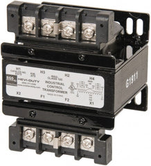 Sola/Hevi-Duty - 1 Phase, 0.08 kVA, Control Transformer - 2 Input, 1 Output Winding, 60, 50/60 at 220 V x 440 V, 50/60 at 230 V x 460 V Hz, 4.36 Inch Deep x 2.96 Inch High, 131°F Temp Rise - Exact Tooling