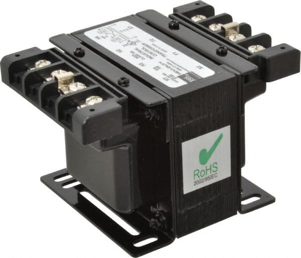 Sola/Hevi-Duty - 1 Phase, 0.1 kVA, Control Transformer - 2 Input, 1 Output Winding, 60, 50/60 at 220 V x 440 V, 50/60 at 230 V x 460 V Hz, 4.61 Inch Deep x 2.96 Inch High, 131°F Temp Rise - Exact Tooling