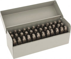 C.H. Hanson - 36 Piece, 1/4" Character Steel Stamp Set - Letters & Figures, Low Stress Round Face Dot - Exact Tooling