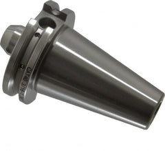 Accupro - CAT40 Taper Shank 3/16" Hole End Mill Holder/Adapter - 3/4" Nose Diam, 1.38" Projection, 5/8-11 Drawbar, Through-Spindle & DIN Flange Coolant - Exact Tooling