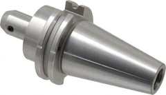 Accupro - CAT40 Taper Shank 3/16" Hole End Mill Holder/Adapter - 3/4" Nose Diam, 2-1/2" Projection, 5/8-11 Drawbar, Through-Spindle & DIN Flange Coolant - Exact Tooling