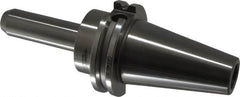 Accupro - CAT40 Taper Shank 3/16" Hole End Mill Holder/Adapter - 3/4" Nose Diam, 4" Projection, 5/8-11 Drawbar, Through-Spindle & DIN Flange Coolant - Exact Tooling