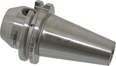 Accupro - CAT40 Taper Shank 5/8" Hole End Mill Holder/Adapter - 1-21/32" Nose Diam, 1.75" Projection, 5/8-11 Drawbar, Through-Spindle & DIN Flange Coolant - Exact Tooling