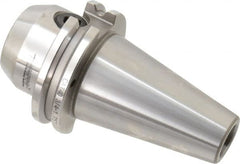 Accupro - CAT40 Taper Shank 3/4" Hole End Mill Holder/Adapter - 48mm Nose Diam, 1.75" Projection, 5/8-11 Drawbar, Through-Spindle & DIN Flange Coolant - Exact Tooling