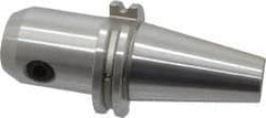 Accupro - CAT40 Taper Shank 3/4" Hole End Mill Holder/Adapter - 1-3/4" Nose Diam, 3" Projection, 5/8-11 Drawbar, Through-Spindle & DIN Flange Coolant - Exact Tooling