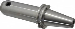 Accupro - CAT40 Taper Shank 3/4" Hole End Mill Holder/Adapter - 1-3/4" Nose Diam, 5-1/2" Projection, 5/8-11 Drawbar, Through-Spindle & DIN Flange Coolant - Exact Tooling