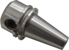 Accupro - CAT40 Taper Shank 1" Hole End Mill Holder/Adapter - 2-1/2" Nose Diam, 2" Projection, 5/8-11 Drawbar, Through-Spindle & DIN Flange Coolant - Exact Tooling