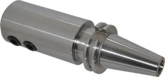 Accupro - CAT40 Taper Shank 1" Hole End Mill Holder/Adapter - 2-23/64" Nose Diam, 6" Projection, 5/8-11 Drawbar, Through-Spindle & DIN Flange Coolant - Exact Tooling