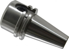 Accupro - CAT40 Taper Shank 1-1/4" Hole End Mill Holder/Adapter - 2-1/2" Nose Diam, 2" Projection, 5/8-11 Drawbar, Through-Spindle Coolant - Exact Tooling