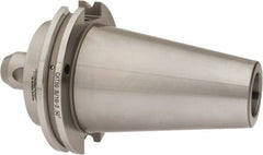 Accupro - CAT50 Taper Shank 5/16" Hole End Mill Holder/Adapter - 7/8" Nose Diam, 2-1/2" Projection, 1-8 Drawbar, Through-Spindle & DIN Flange Coolant - Exact Tooling