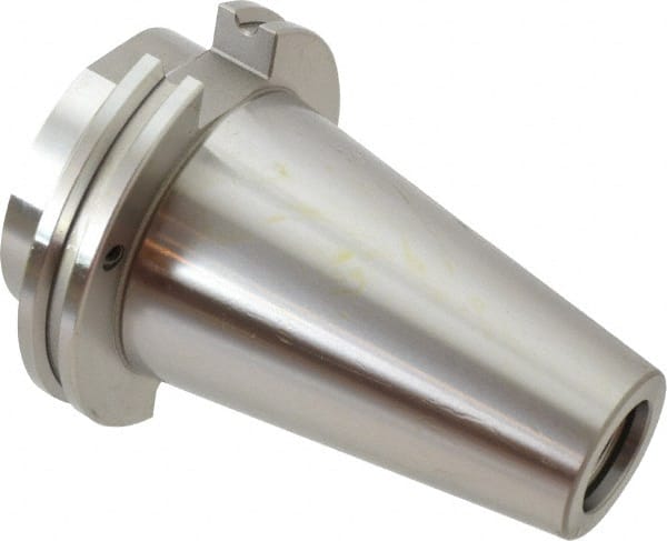 Accupro - CAT50 Taper Shank 1/2" Hole End Mill Holder/Adapter - 35mm Nose Diam, 1.75" Projection, 1-8 Drawbar, Through-Spindle & DIN Flange Coolant - Exact Tooling