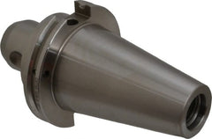 Accupro - CAT50 Taper Shank 5/8" Hole End Mill Holder/Adapter - 1-21/32" Nose Diam, 3" Projection, 1-8 Drawbar, Through-Spindle & DIN Flange Coolant - Exact Tooling
