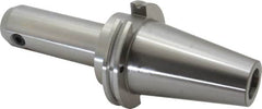 Accupro - CAT50 Taper Shank 5/8" Hole End Mill Holder/Adapter - 1-21/32" Nose Diam, 6" Projection, 1-8 Drawbar, Through-Spindle & DIN Flange Coolant - Exact Tooling