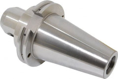 Accupro - CAT50 Taper Shank 3/4" Hole End Mill Holder/Adapter - 48mm Nose Diam, 3" Projection, Through-Spindle & DIN Flange Coolant - Exact Tooling