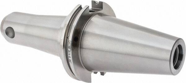 Accupro - CAT50 Taper Shank 3/4" Hole End Mill Holder/Adapter - 48mm Nose Diam, 6" Projection, 1-8 Drawbar, Through-Spindle & DIN Flange Coolant - Exact Tooling