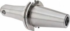 Accupro - CAT50 Taper Shank 3/4" Hole End Mill Holder/Adapter - 48mm Nose Diam, 6" Projection, 1-8 Drawbar, Through-Spindle & DIN Flange Coolant - Exact Tooling